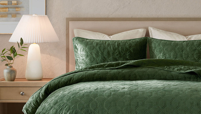 Harper Faux Velvet Comforter Set