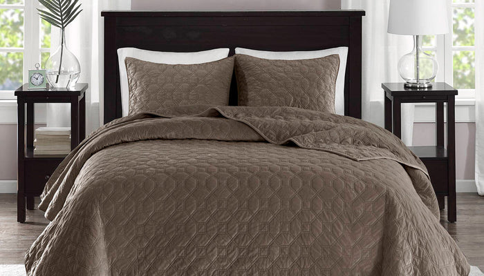 Harper Faux Velvet Comforter Set