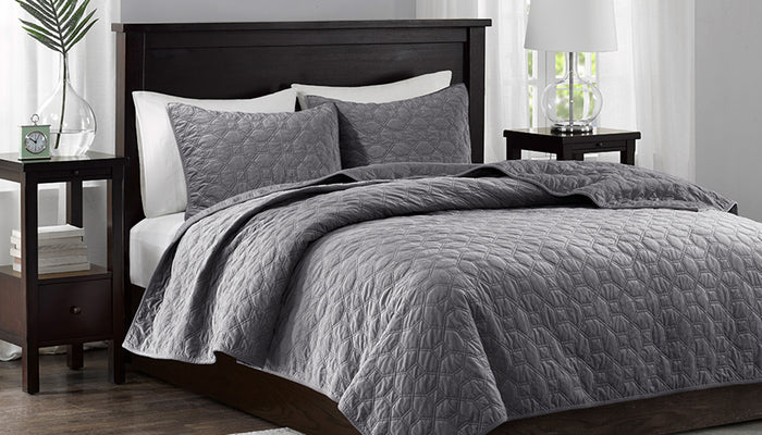 Harper Faux Velvet Comforter Set