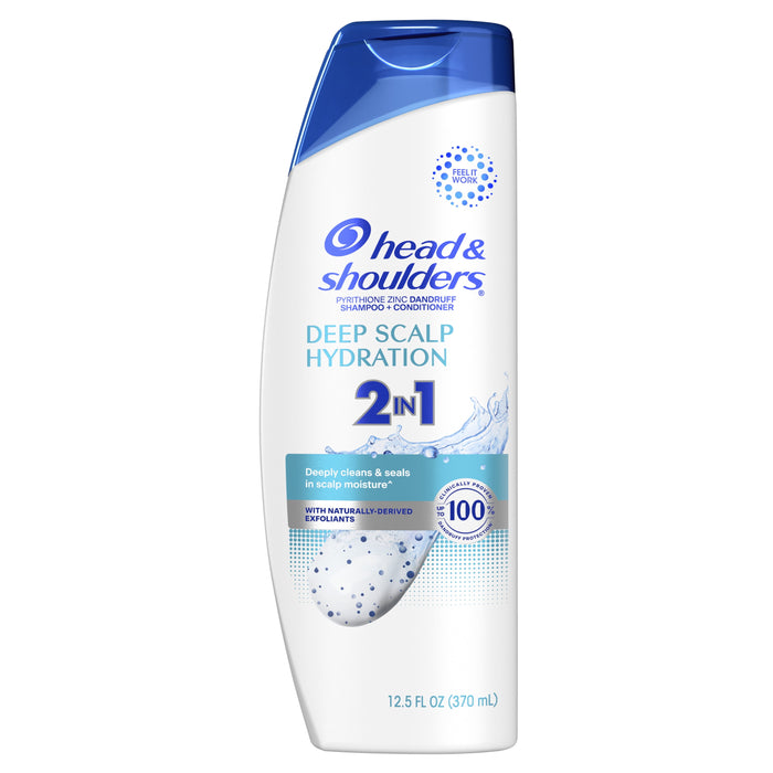 Head & Shoulders 2 in 1 Dandruff Shampoo and Conditioner, Deep Scalp Hydration, 12.5 fl oz