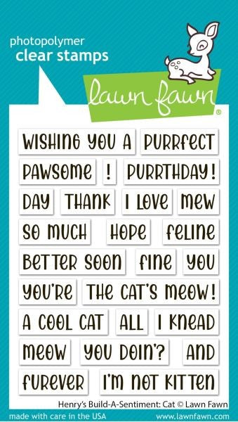 Henry's Build-A-Sentiments:  Cat - Clear Stamps