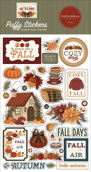 Here Comes Autumn - Puffy Stickers