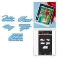 Holiday Hugs Sentiments - Press & Foil Plate & Die Set