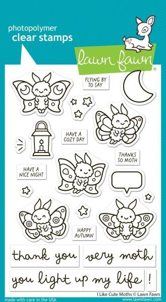I Like Cute Moths - Clear Stamps