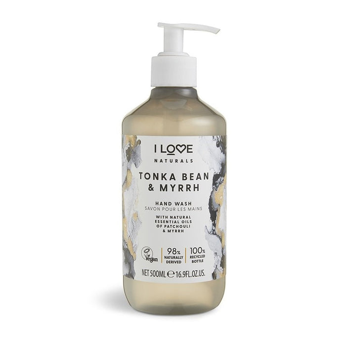 I LOVE NATURALS TONKA BEAN & MYRRH HAND WASH 500ML - Beauty Bar