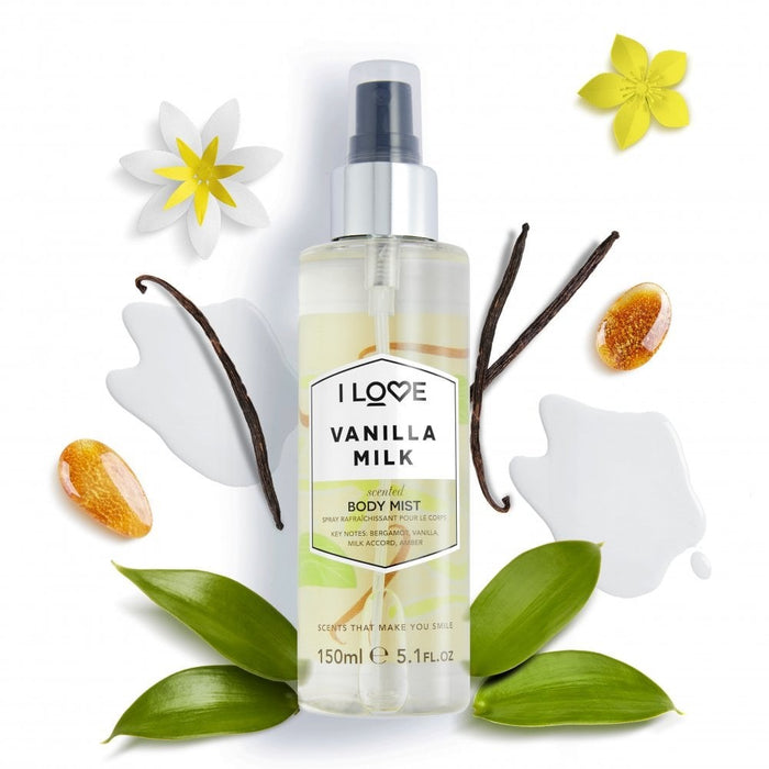 I LOVE SIGNATURE COLLECTION VANILLA MILK BODY MIST 150ML - Beauty Bar