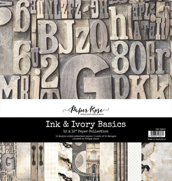 Ink & Ivory - 12x12 Paper Collection - Basics