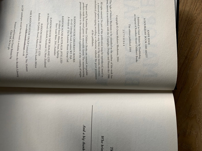 Knife Edge (signed)