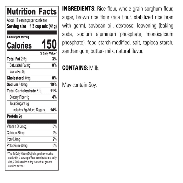 Krusteaz Gluten Free Buttermilk Pancake Mix, Light & Fluffy, 16 oz Box