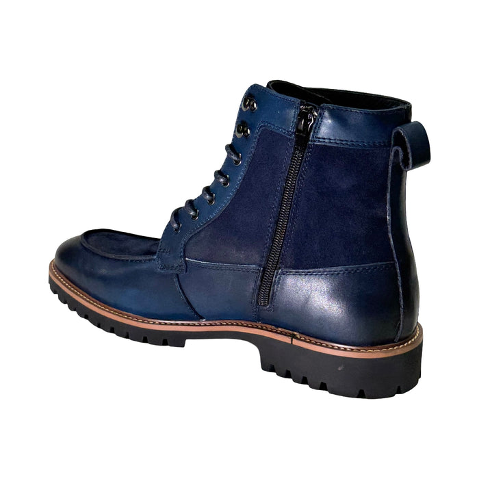 La Milano Hearth Navy Leather / Suede Boot