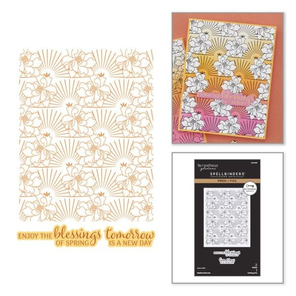 Layered Radiant Blooms Press Plate & Die Set - Betterpress Society February 2026