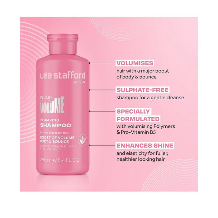 LEE STAFFORD PLUMP UP THE VOLUME SHAMPOO 250ML - Beauty Bar