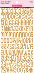 Luna Alpha Puffy Stickers - Orange