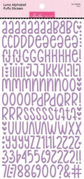 Luna Alpha Puffy Stickers - Plum
