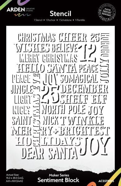 Maker Series - Stencil - Sentiment Block