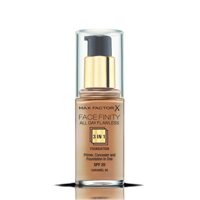 MAX FACTOR FACE FINITY ALL DAY FLAWLESS 3 IN 1 FOUNDATION - AVAILABLE IN A VARIETY OF SHADES - Beauty Bar Cyprus