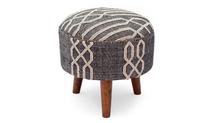 Maya Black & White Stool