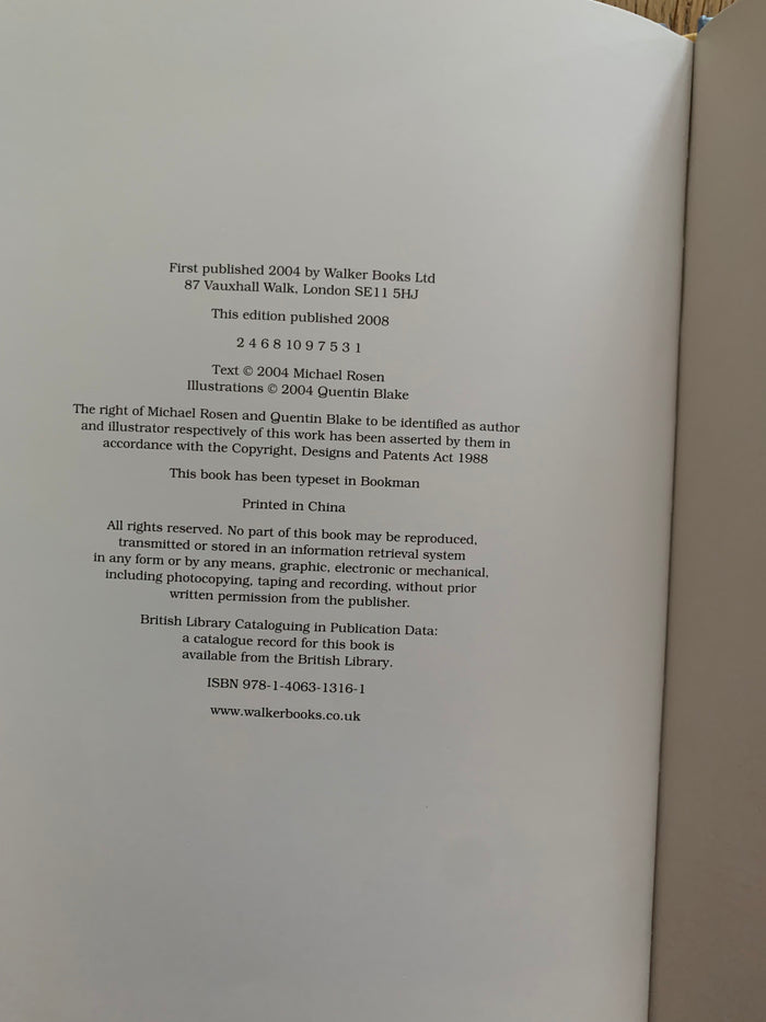 Michael Rosen's Sad Book (signed)
