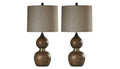 Mizoram Antique Brass Table Lamp Set of 2