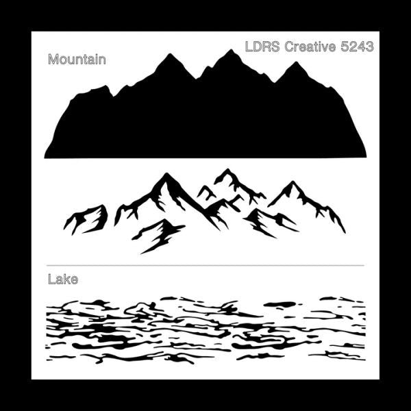 Mountain & Lake Layering Stencil