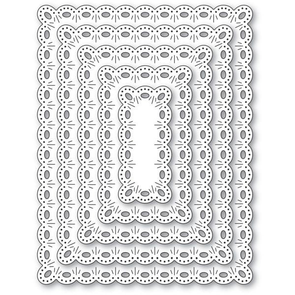 Oval Eyelet Rectangle Frames - Dies