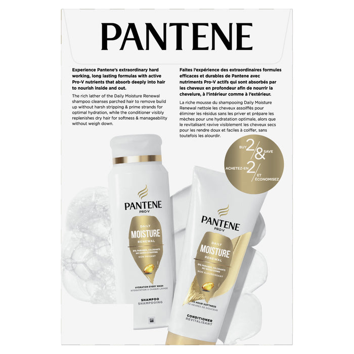 Pantene Pro-V Daily Moisture Renewal Dual Pack Shampoo (10.4oz) + Conditioner (9oz)