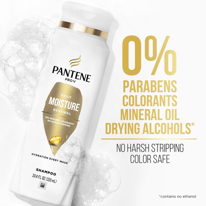 Pantene Pro-V Daily Moisture Renewal Shampoo, All Hair Types, 10.4 fl oz