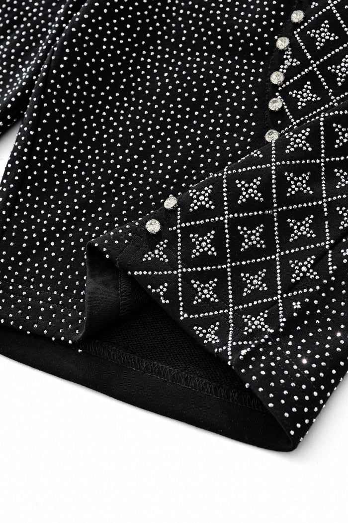 Radiant Grid Stone Short set – Century Penthouse BLACK/SILVER