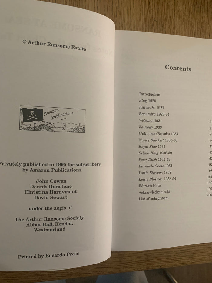 Ransome at Sea: Notes from the Chart Table