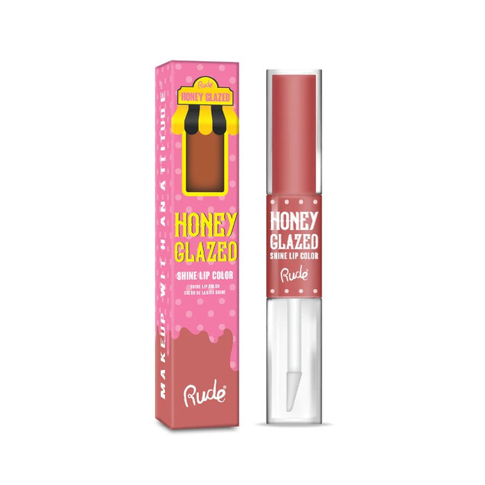 RUDE HONEY GLAZED SHINE LIP COLOUR - AVAIALABLE IN 8 SHADES - Beauty Bar