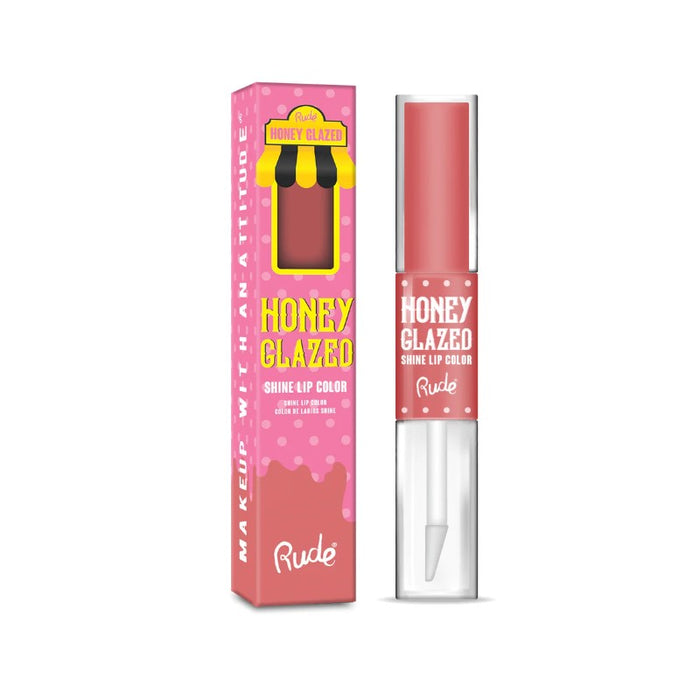RUDE HONEY GLAZED SHINE LIP COLOUR - AVAIALABLE IN 8 SHADES - Beauty Bar
