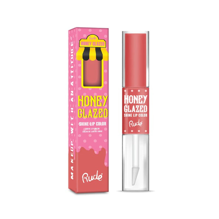 RUDE HONEY GLAZED SHINE LIP COLOUR - AVAIALABLE IN 8 SHADES - Beauty Bar