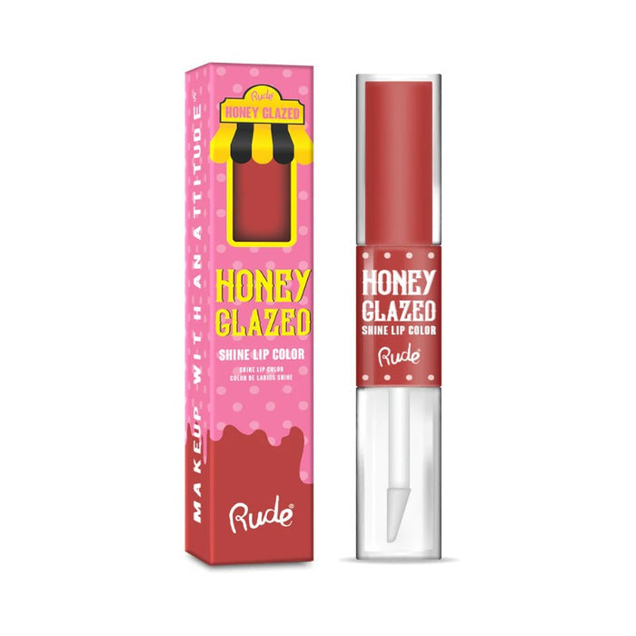 RUDE HONEY GLAZED SHINE LIP COLOUR - AVAIALABLE IN 8 SHADES - Beauty Bar