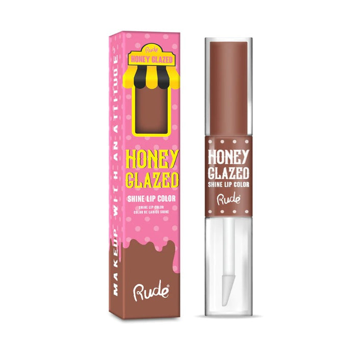RUDE HONEY GLAZED SHINE LIP COLOUR - AVAIALABLE IN 8 SHADES - Beauty Bar