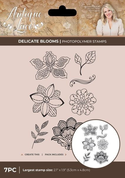 Sara Signature Antique Lace - Clear Stamps - Floral Lace