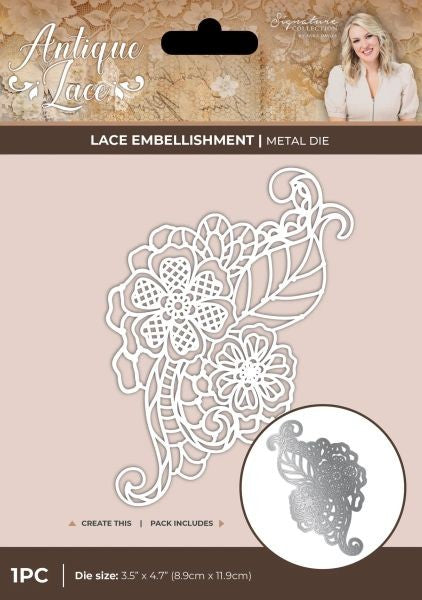 Sara Signature Antique Lace - Dies- Lace Embellishment