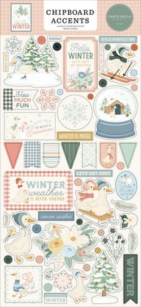 Silly Goose Winter - Chipboard