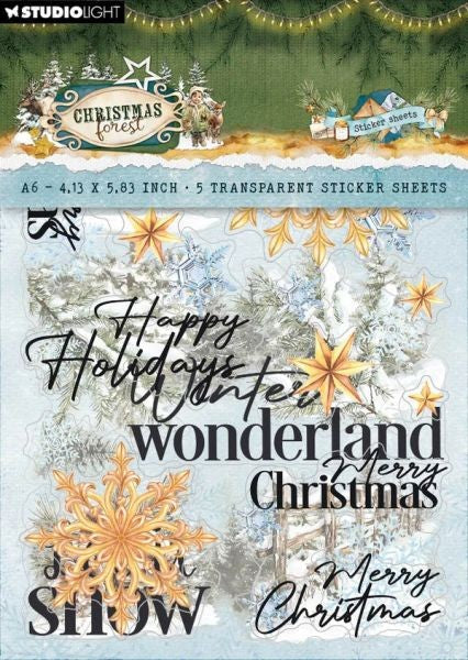 SL Acetate Sheets Snow & Landscape Christmas Forest 6 Sheets
