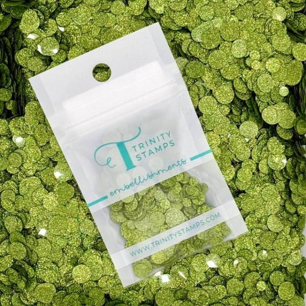 Sparkle Spots Confetti Embellishments - Lime