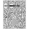 Symphony - Stencil - Violin, Trumpet and Harp