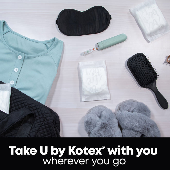 U by Kotex Clean & Secure Overnight Maxi Pads, 40 Ct