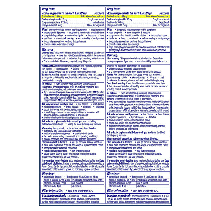 Vicks DayQuil & NyQuil Severe Liquicaps, Cough, Cold & Flu Relief, over-the-Counter Medicine, 48 Ct