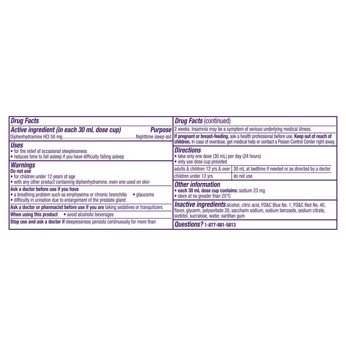 Vicks ZzzQuil Night Pain, over-the-Counter Sleep Aid Non-Habit Forming, Midnight Berry, 24 fl oz