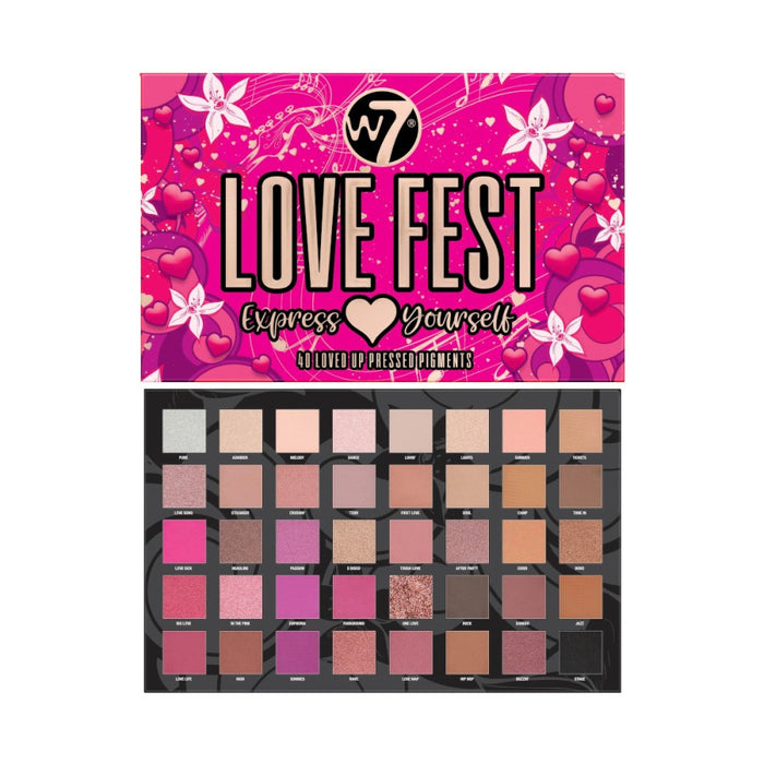 W7 LOVE FEST PRESSED PIGMENT PALETTE - Beauty Bar