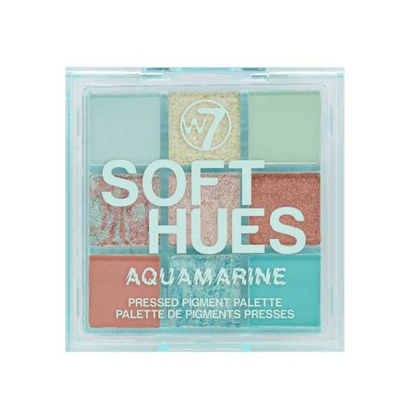 W7 SOFT HUES PRESSED PIGMENT PALETTE - AQUAMARINE - Beauty Bar Cyprus