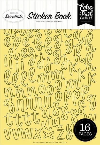Yellow Alpha Sticker Book