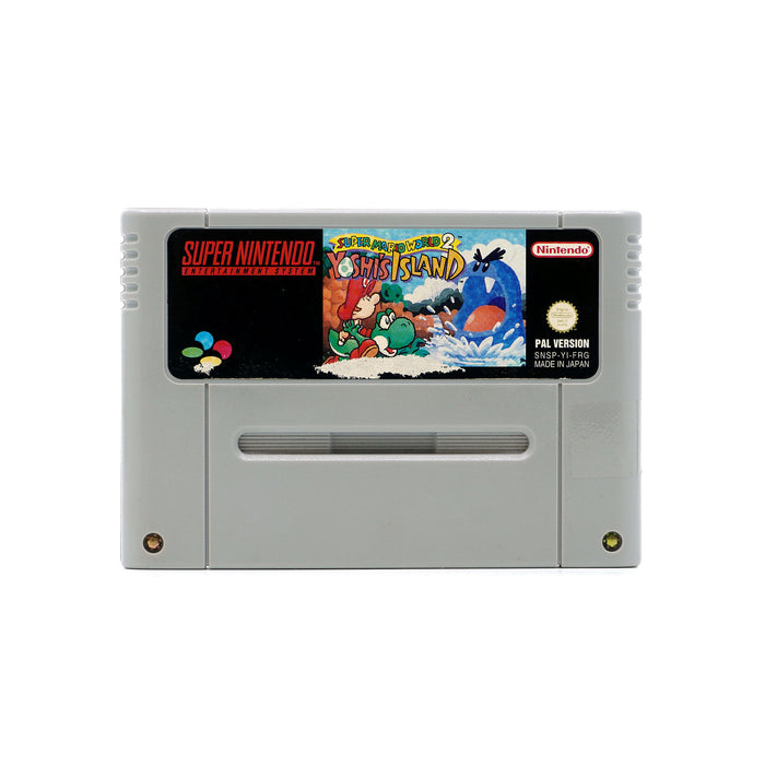 Super Mario World 2 Yoshi's Island Modul für Super Nintendo Entertainment System in gebrauchtem Zustand - Vorderseite